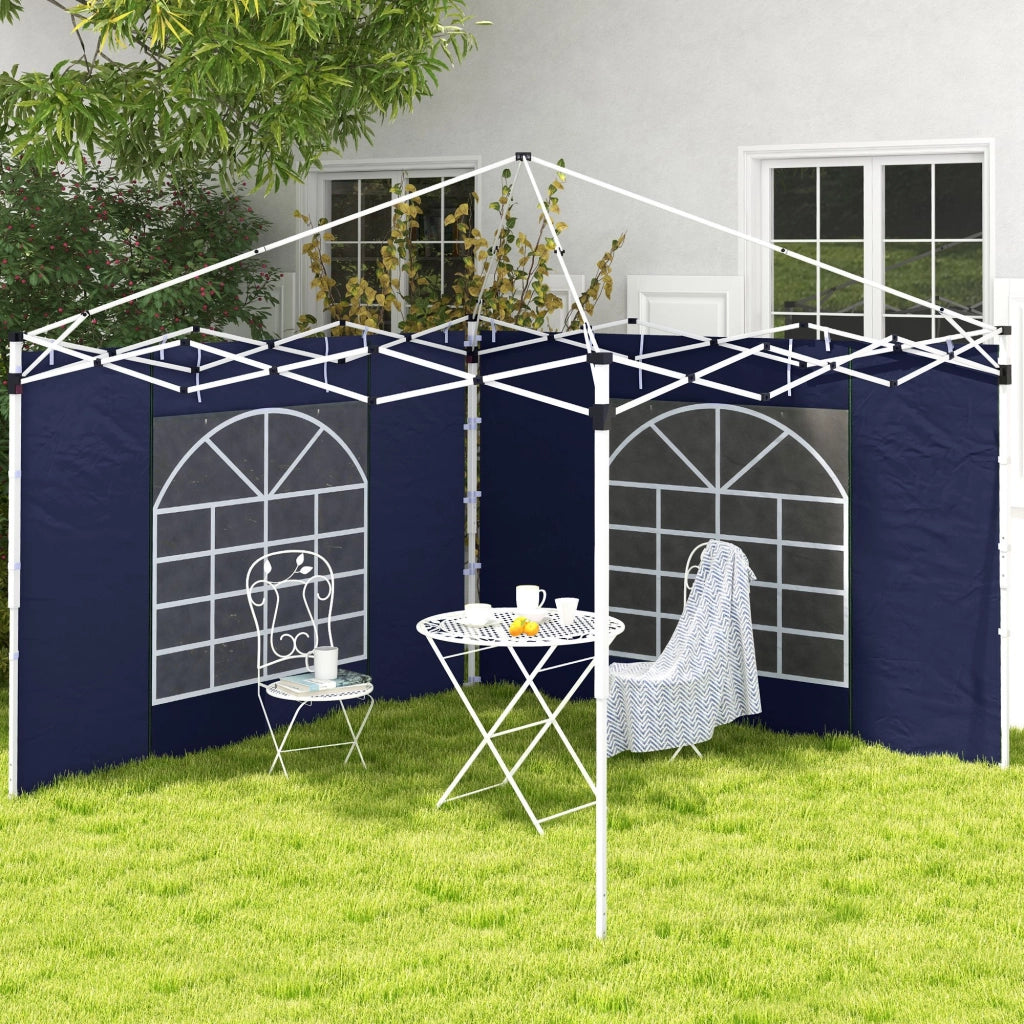 Tende da giardino 2 pezzi per gazebo 3x6m o 3x3m ¨C zephmum ¨C Blu