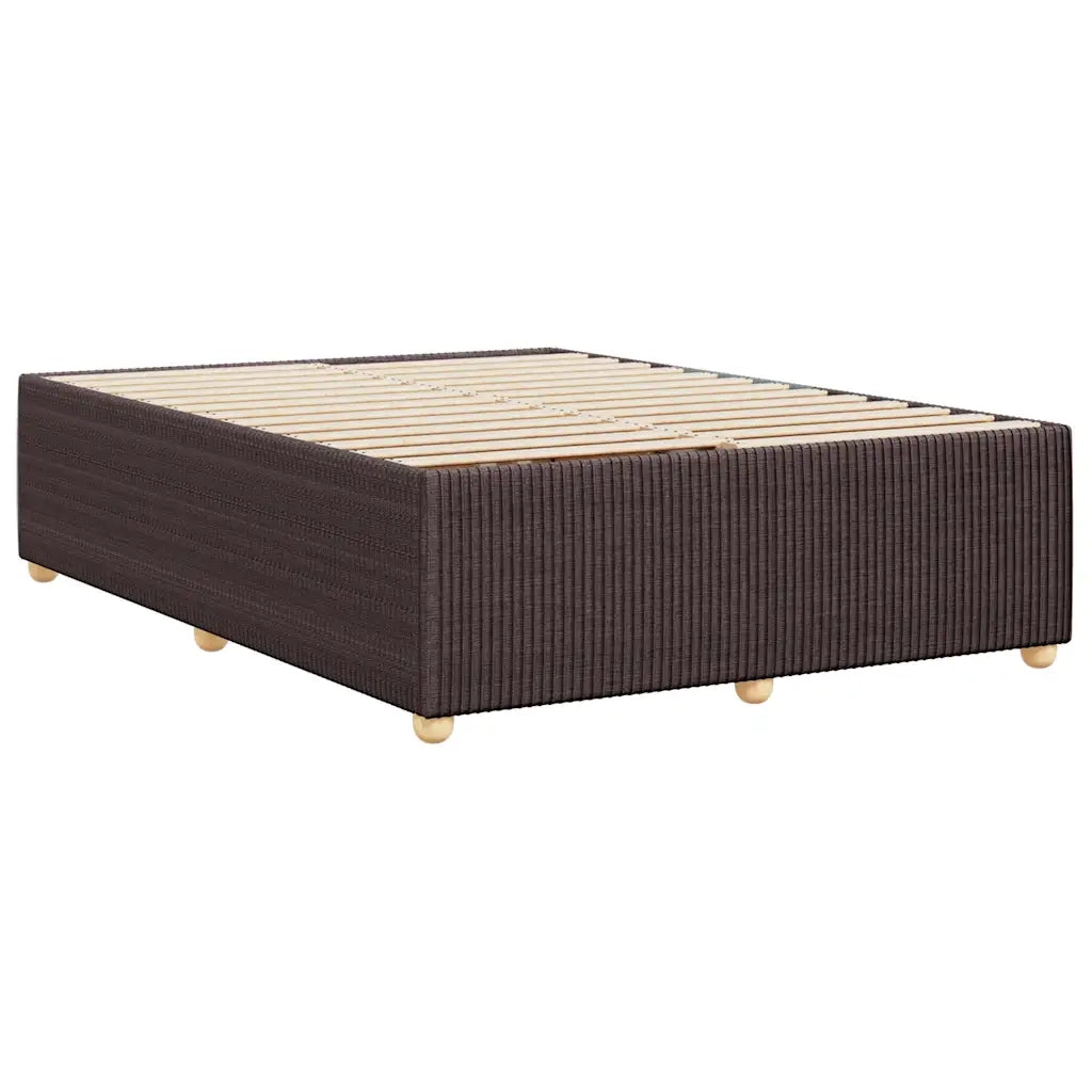 vidaXL Giroletto senza Materasso Marrone Scuro 160x200 cm Tessuto