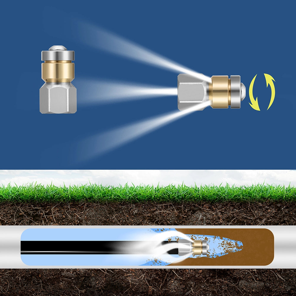 Sonda Sturatubi Spurgatubi per Idropulitrice con borsa Alta Pressione 30 Metri