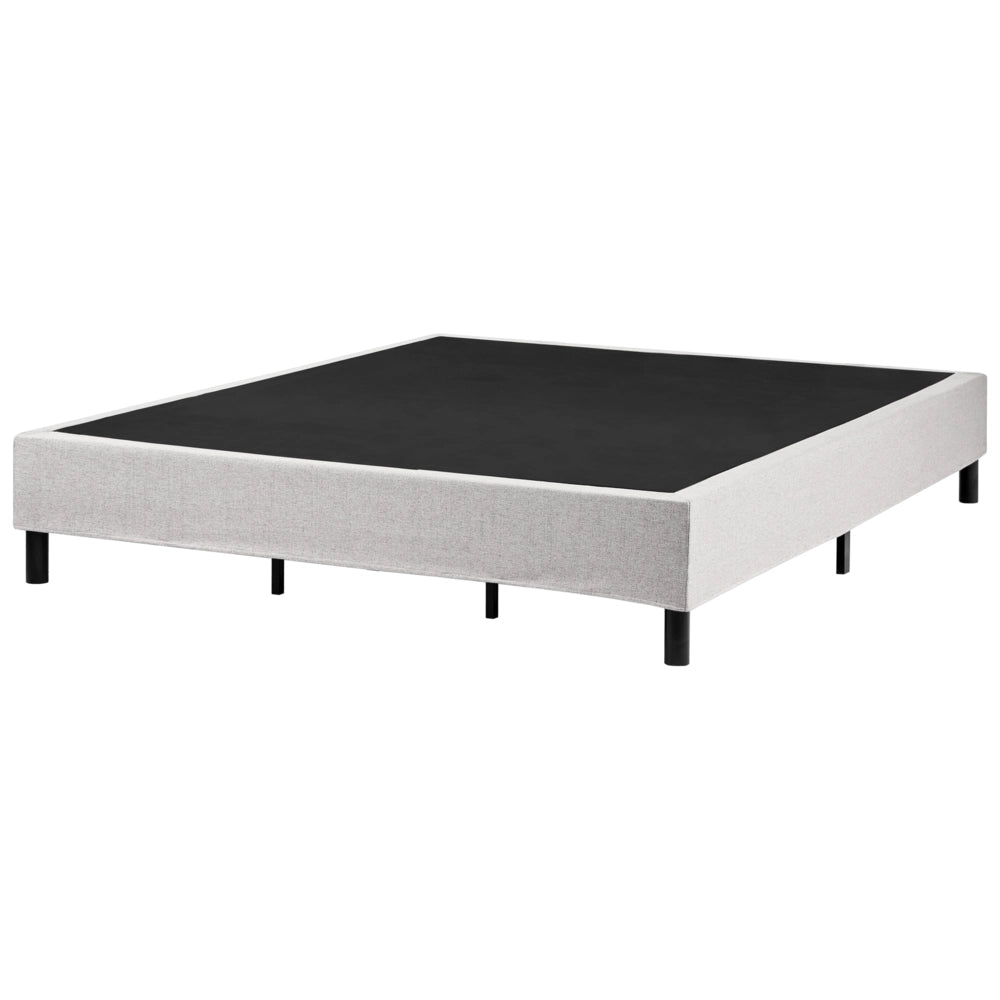 Letto matrimoniale con rete in tessuto 180 x 200 cm con materasso a molle insacchettate senza testiera camera da letto grigio chiaro