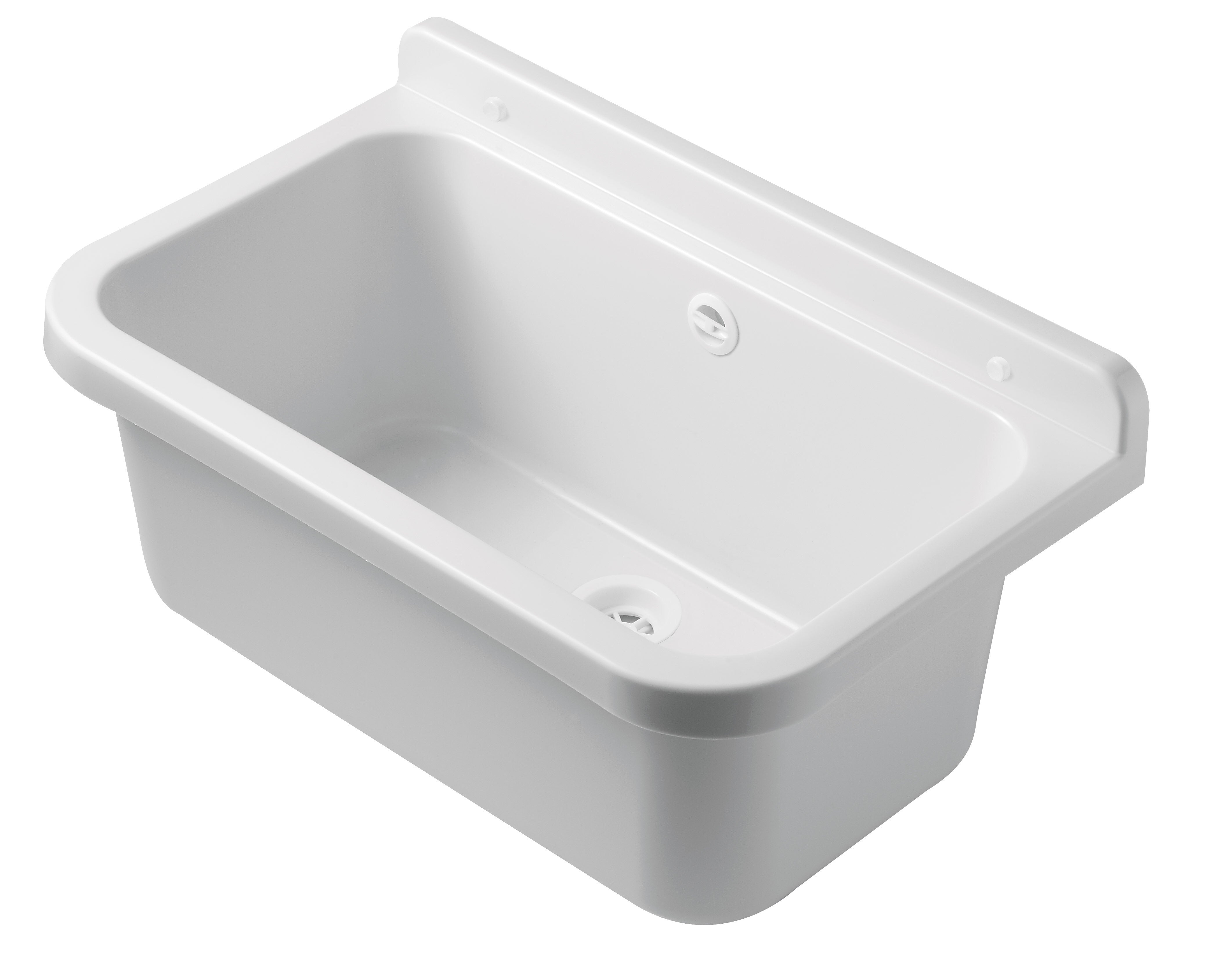 Pilozzo a muro in resina da 55 cm bianco