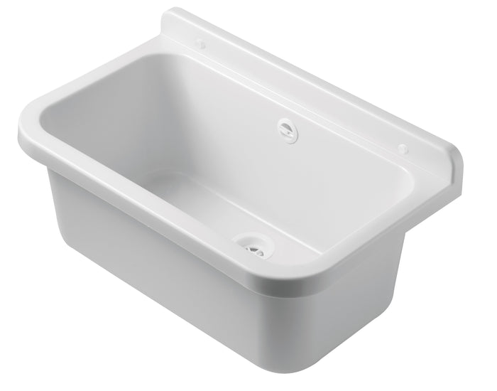 Pilozzo a muro in resina da 55 cm bianco