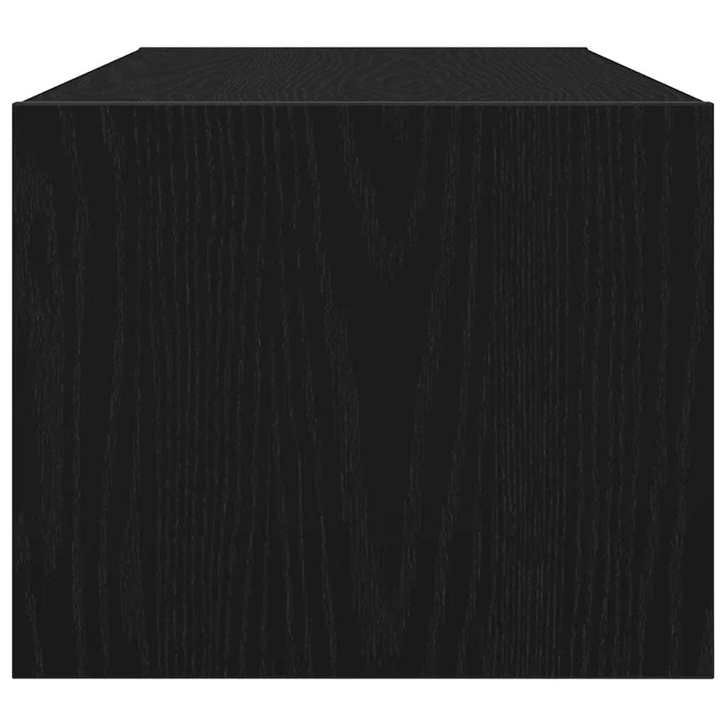Mobili TV 2 pz Rovere Nero 80x31x25,5 cm in Legno Multistrato