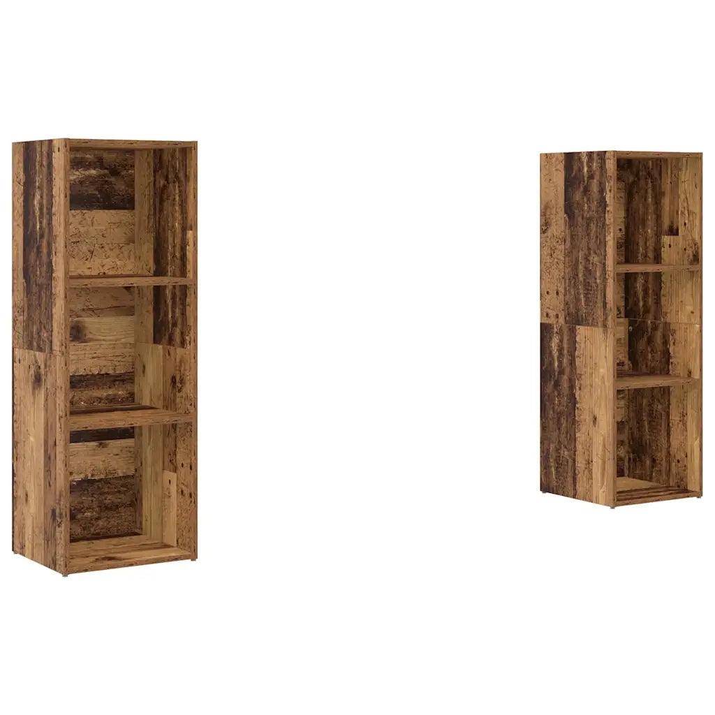 vidaXL Set mobile TV 2 pcs Legno vecchio 107 x 35 x 37 cm