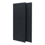 Mozart - Set di 2 pannelli fonoassorbenti decorativi in legno 235x60 cm, nero