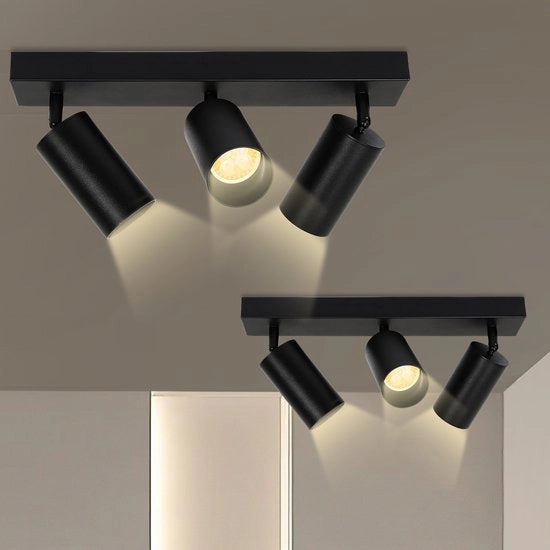 Spot Luce per Soggiorno e Camera da Letto - Illuminazione Ambientale con 2 Spots a Regolazione GU10