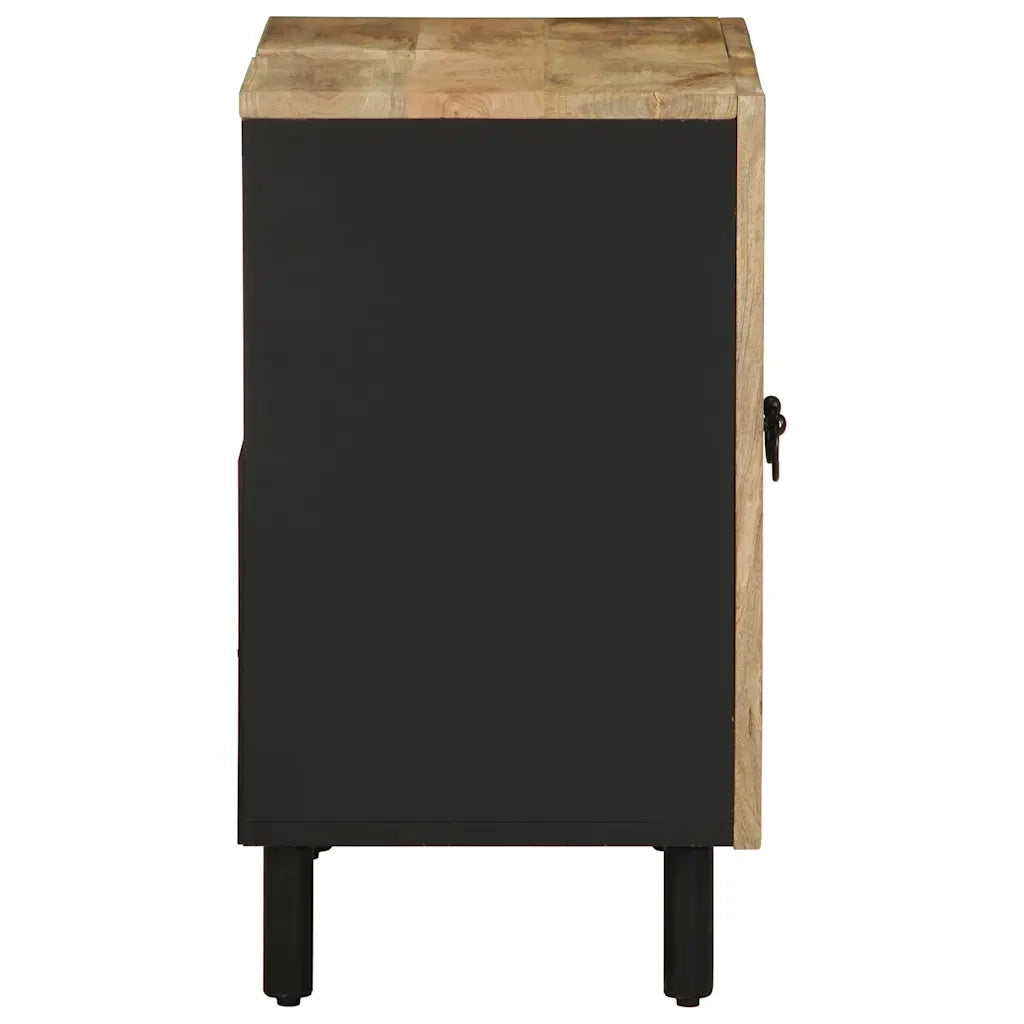 Mobile Lavabo da Bagno Nero 62x33x58 cm Legno Massello di Mango 4018647