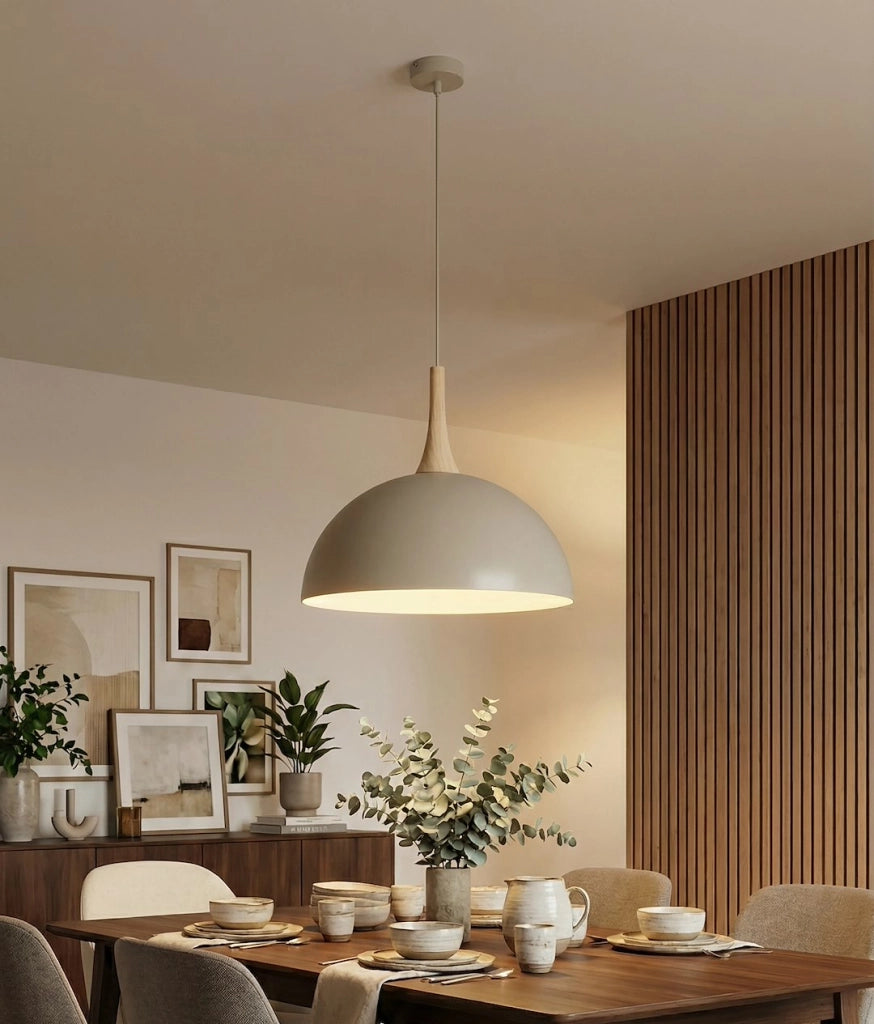 Lampada sospesa NAUTICA beige legno 1xGX53 Emibig