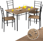 ® Gruppo di Sedute Leo Set 5 Pezzi Tavolo da Pranzo con 4 Sedie Set di Mobili per Sala Cucina Soggiorno Salotto Set da Pranzo Tavoli Sedia