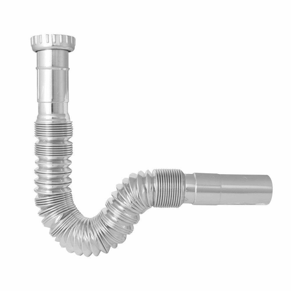 Canotto fles. estens. con ghiera e tubo cromati 1"1/2xã¸40