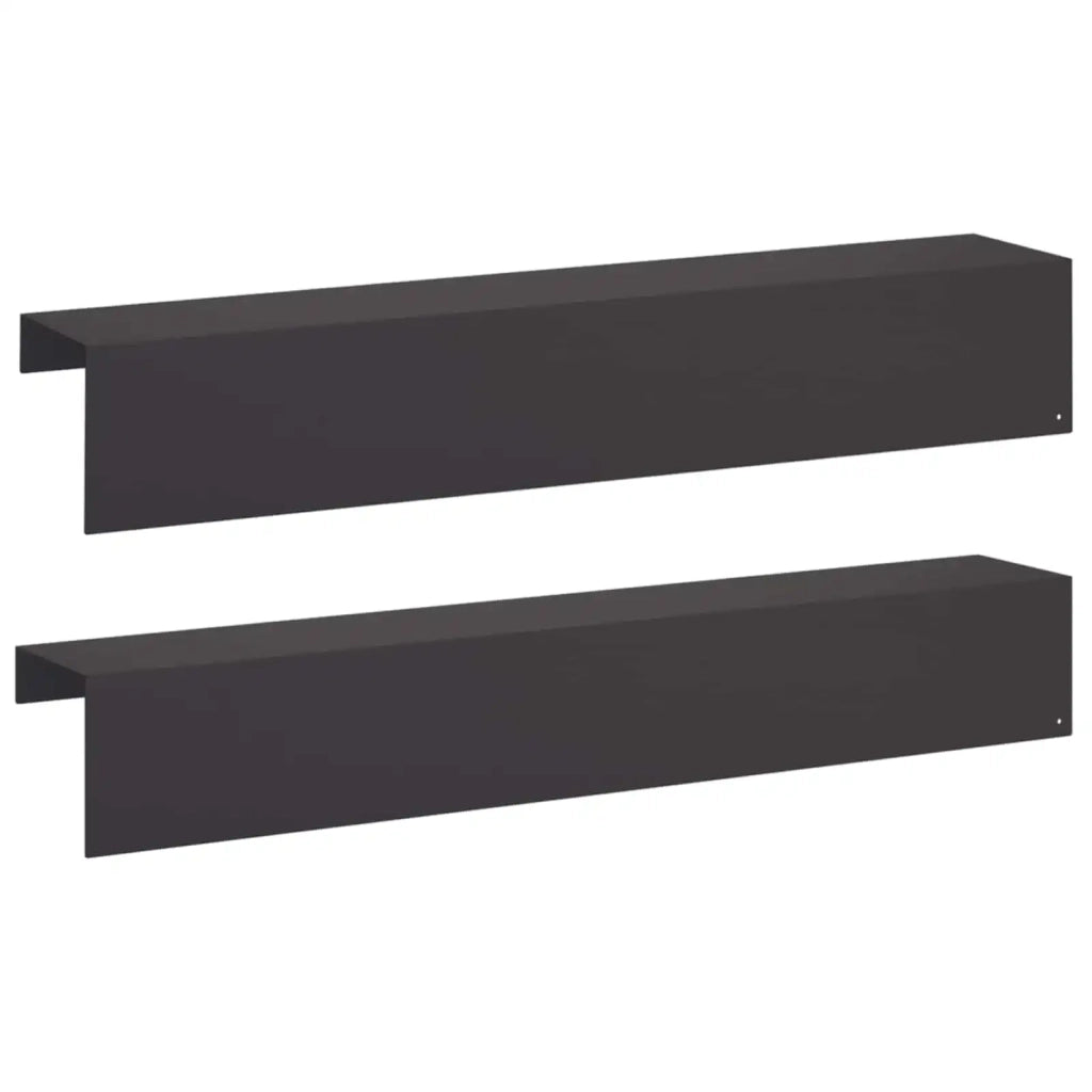 Profilo di copertura per giardino 2 pz 100 x 20 x 15 cm Acciaio 8012976