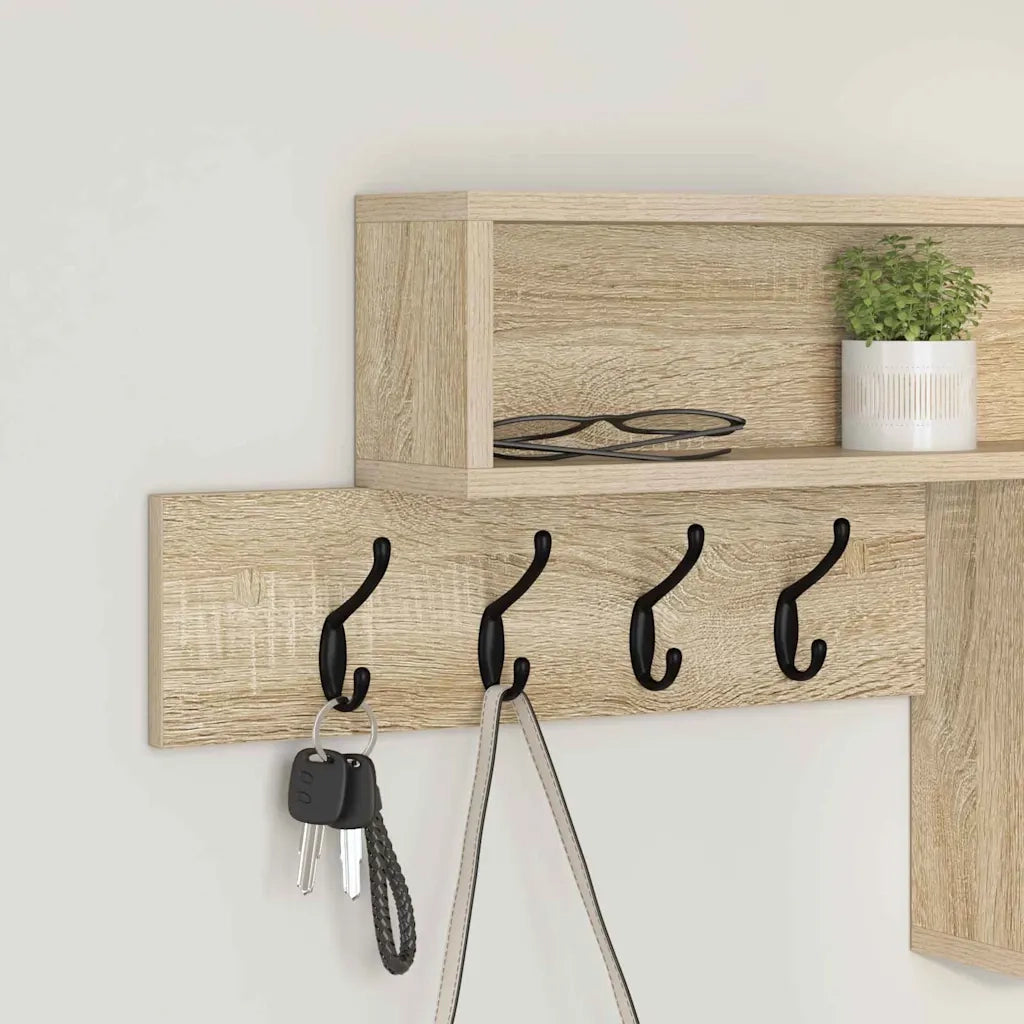 Appendiabiti a muro Rovere Sonoma 100 x 12 x 43,5 cm 874413