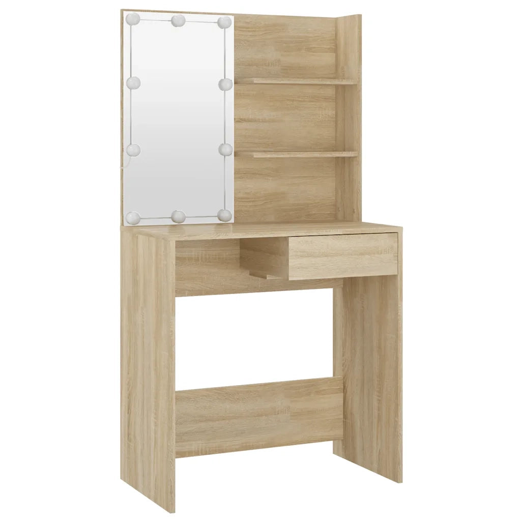 Toeletta con LED Rovere Sonoma 74,5x40x141 cm 808804