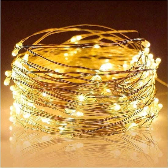Illuminazione natalizia Cavo di illuminazione 6 metri 60 miniled batteria catena di luce impermeabile decorazione festa matrimonio camera (bianco caldo)