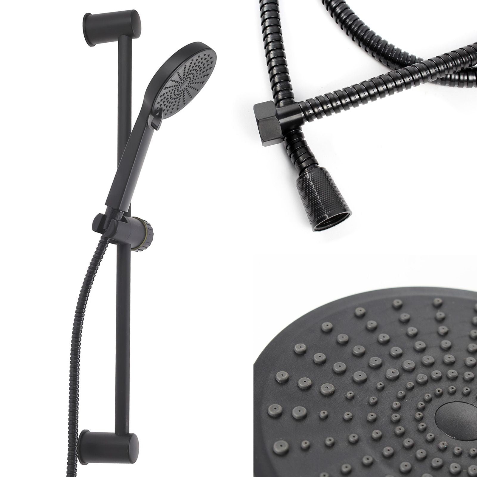 Saliscendi doccia universale nero opaco