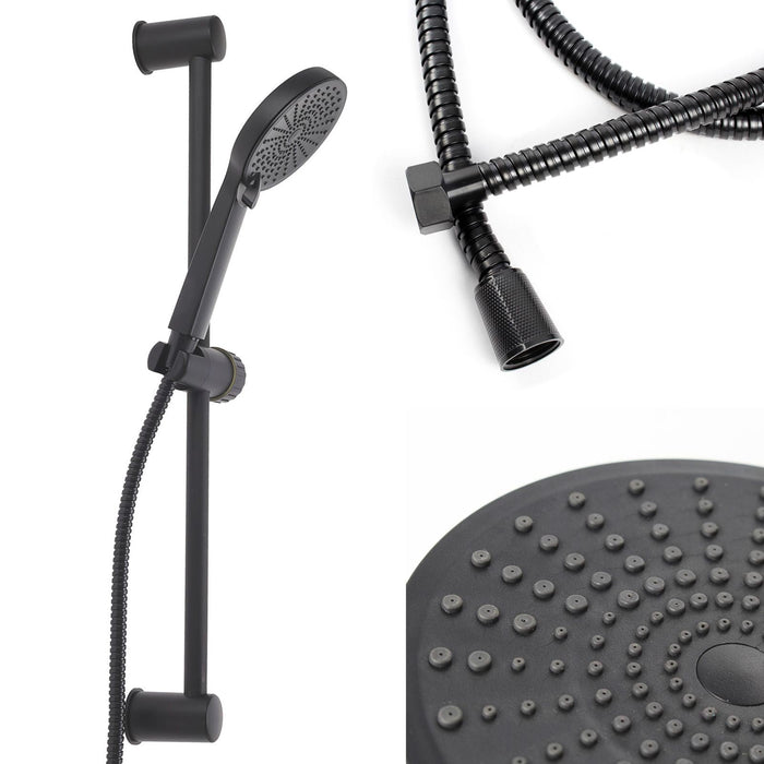 Saliscendi doccia universale nero opaco