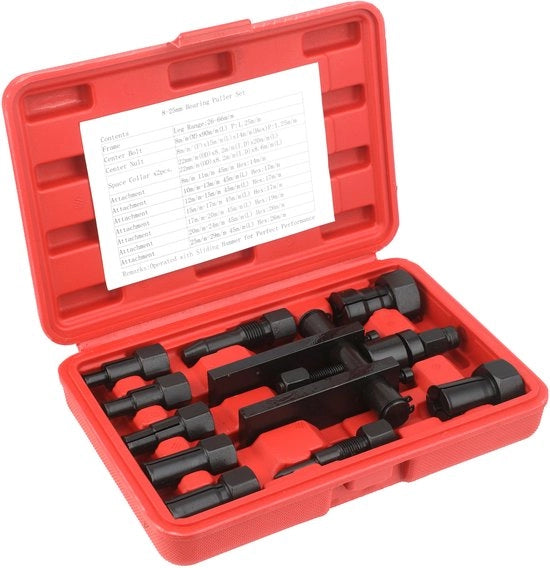 Set di estrazione dei rulli, set di 10 pezzi per l'estrazione dei rulli nascosti, set di strumenti per l'estrazione dei rulli interni nei fori dei cerchi delle motociclette con diametri di 8-25 mm/0,31-0,98 pollici.