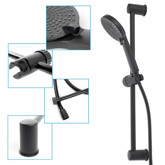 Saliscendi doccia universale nero opaco