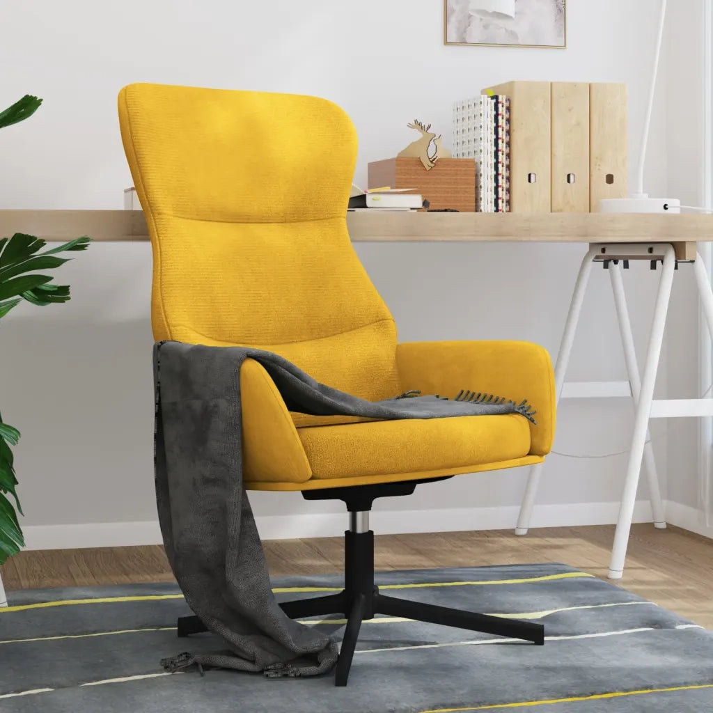 Sedia Relax Giallo Senape in Vellutocod mxl 71397