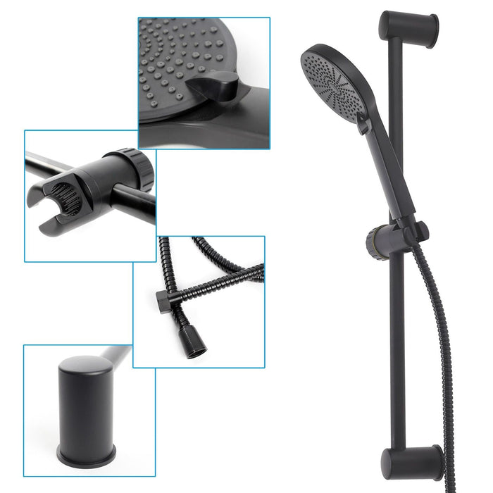 Saliscendi doccia universale nero opaco