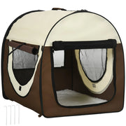 Trasportino per Animali Domestici Pieghevole ¨C Zephmum ¨C Marrone, Oxford, 70x51x59cm
