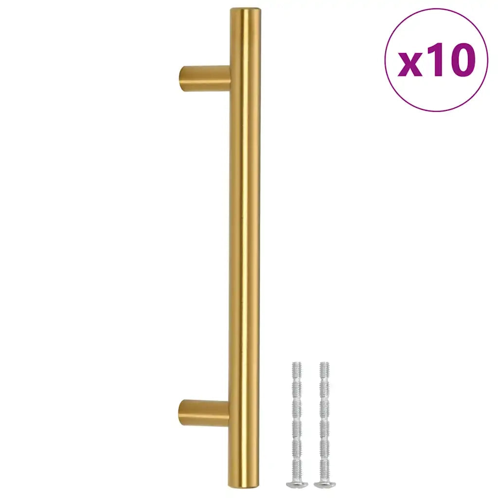 Maniglie per Mobili 10 pz Oro 128mm in Acciaio Inox CFW4597272