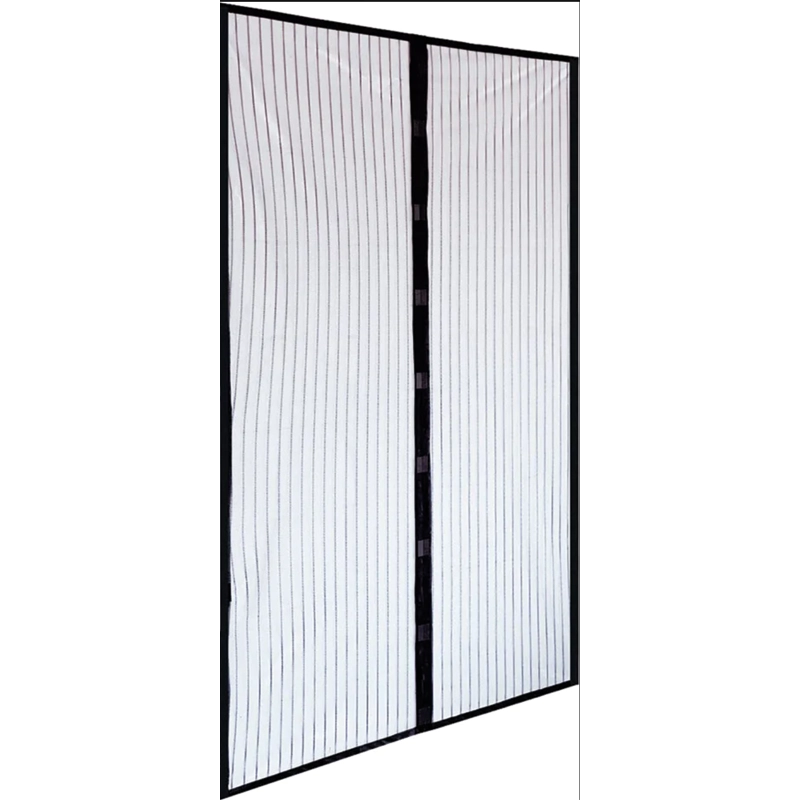 Zanzariera in Poliestere con Magneti cm 120x240 per porta Nero IRS