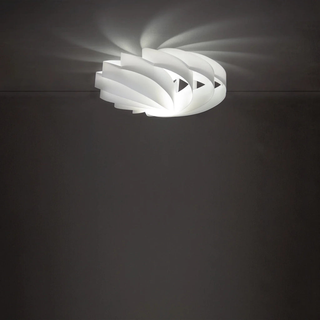 Plafoniera Moderna Flat Polilux ® Bianco 1 Luce E14