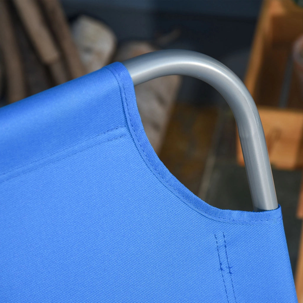 Sdraio Pieghevole con Schienale Regolabile ¨C zephmum ¨C Blu 187x55x24 cm
