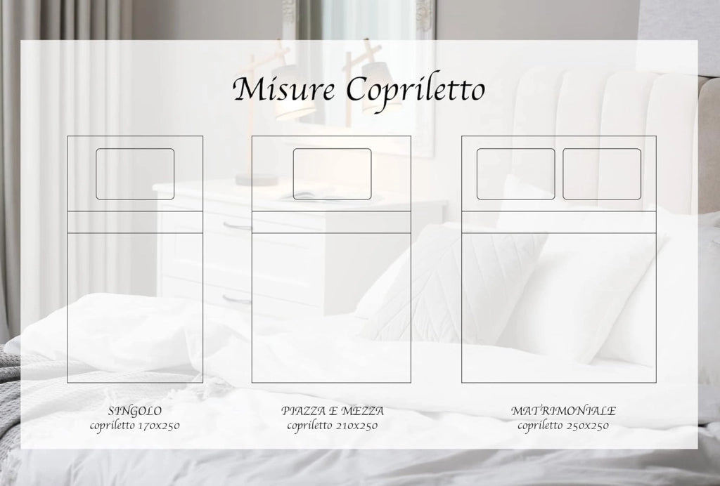 Copriletto Trapuntato Primavera Estate Trapuntino Bicolore  Nero/Grigio - Piazza e mezza