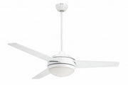 Vam Ventilatore da soffitto bianco 132 cm con luce e telecomando con sensore temperatura