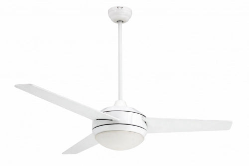 Vam Ventilatore da soffitto bianco 132 cm con luce e telecomando con sensore temperatura