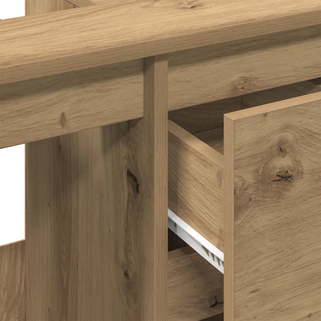 Mobile Sottolavabo Rovere Artigianale 65x33x60 cm in Truciolato 857124