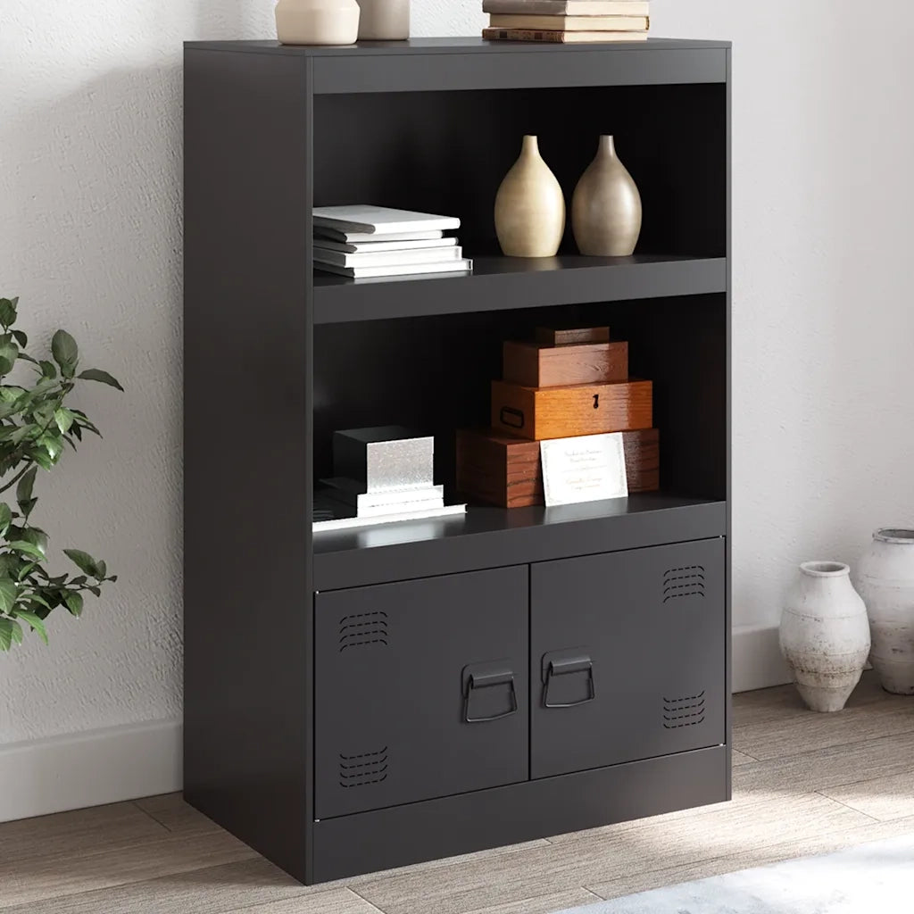 Credenza Nera 67x39x107 cm in Acciaio 841667