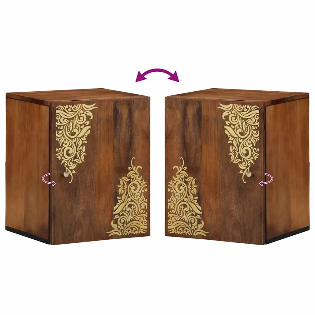 Armadietto a muro con porta Marrone miele 38 x 33 x 48 cm 4018756