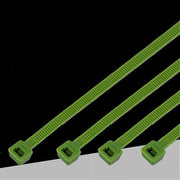 Trade Shop - Set 100 Pz Fascette Serracavo Autobloccanti In Nylon Verde 2.5mmx100 Mm 25-100-v -