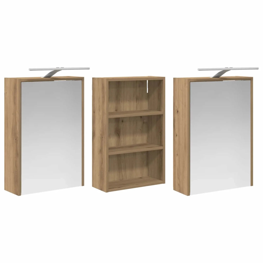 Set di Armadi da Bagno con lo scaffale 3 pcs 126 x 16 x 62.5 cm 3403839