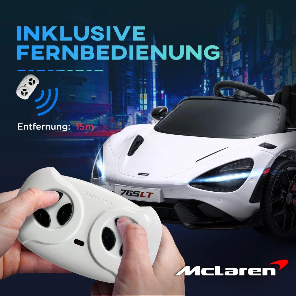 Auto elettrica bambini con ali e telecomando ¨C zephmum ¨C Bianco