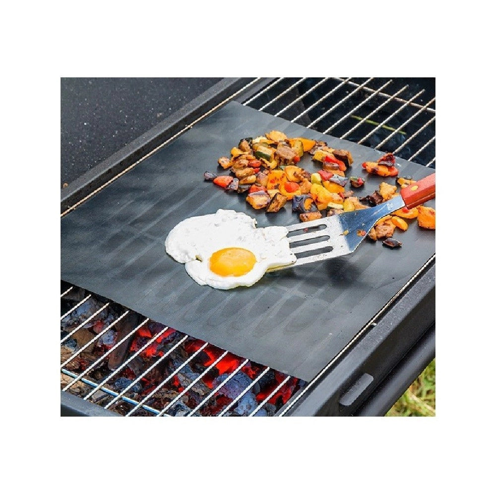 Trade Shop - Set 6pz Tappetini In Teflon Per Griglia Barbecue 40x33 Cm Riutilizzabili 7823804 -