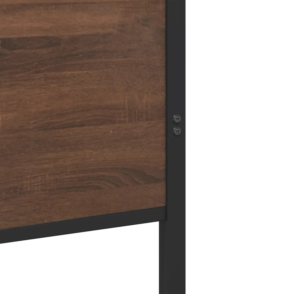 Giroletto senza Materasso in Metallo Rovere Marrone 100x190 cm 4007777