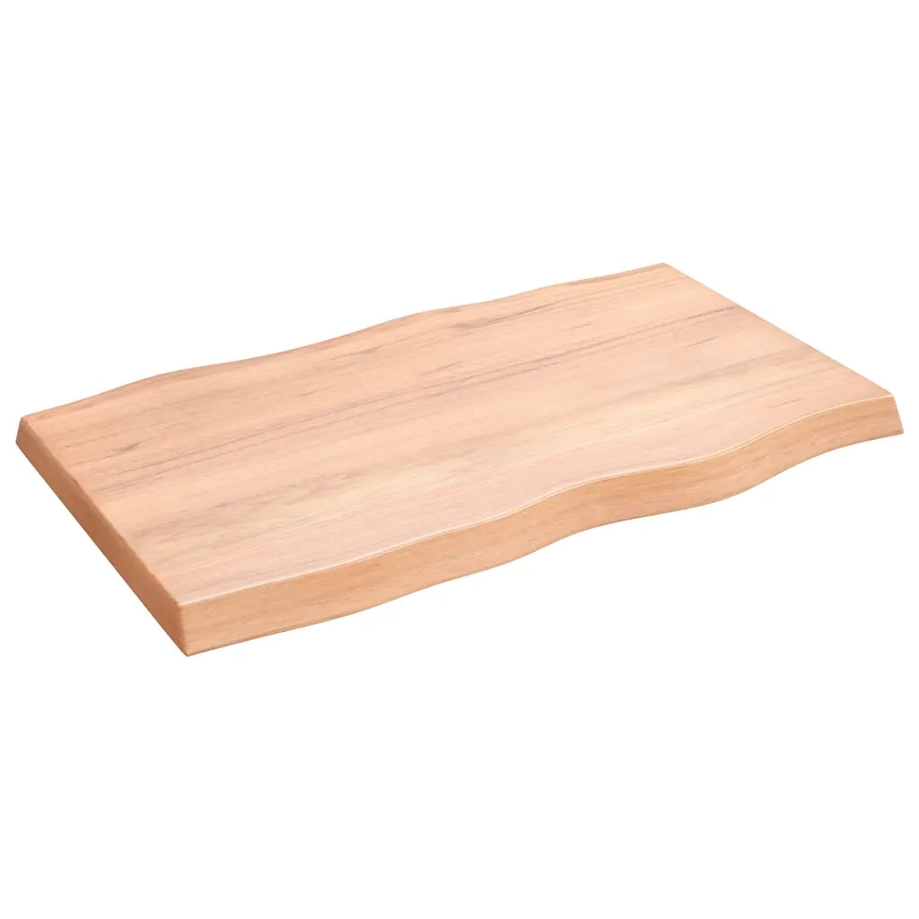 Piano Tavolo Marrone Chiaro 100x60x(2-6) cm Rovere Non Trattato 363955