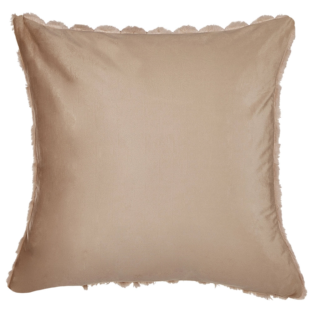 Set di 2 cuscini in ecopelle beige sabbia con motivo a nido d'ape 43 x 43 cm soggiorno camera da letto