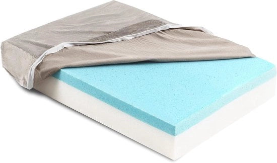 Letto Ortopedico per Cani L - Buono per le Articolazioni - Cuscino a Memoria di Forma per Cani Regolazione di Temperatura - Gel - Coperta Removibile e Resistente all'Acqua Lavabile in Macchina