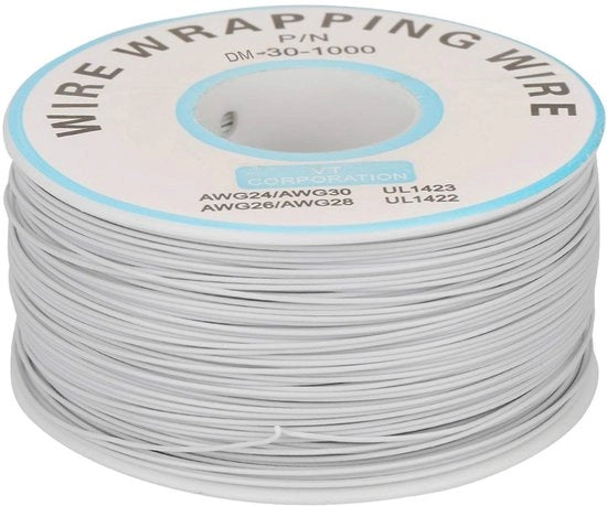 Cavo di Rame - 30AWG Cavo di Rame per Elettronica - 200m Cavo Avvolgibile - Flessibile e Isolante - Per Diverse Applicazioni - Qualità Elevata - Cavo 30AWG