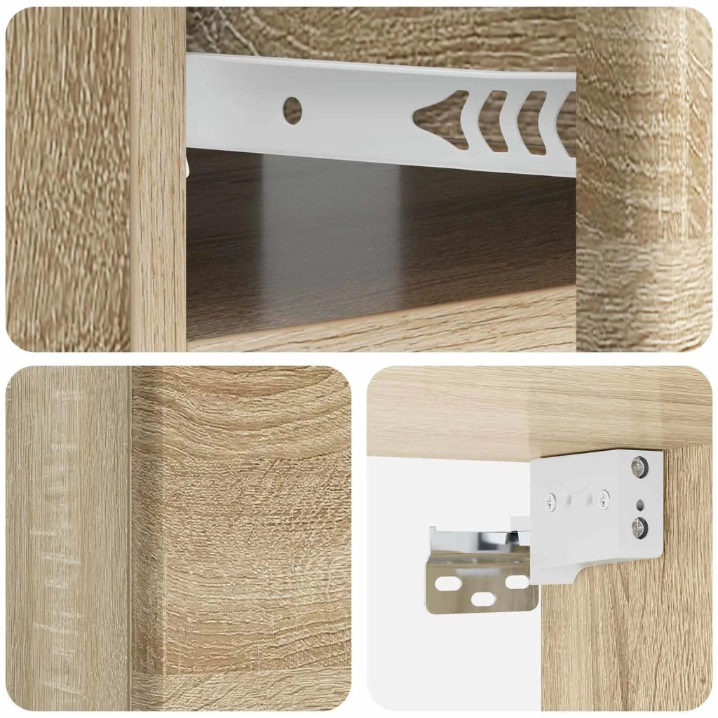 Mobiletto da notte a muro Rovere Sonoma 49 x 34,5 x 20 cm 899129