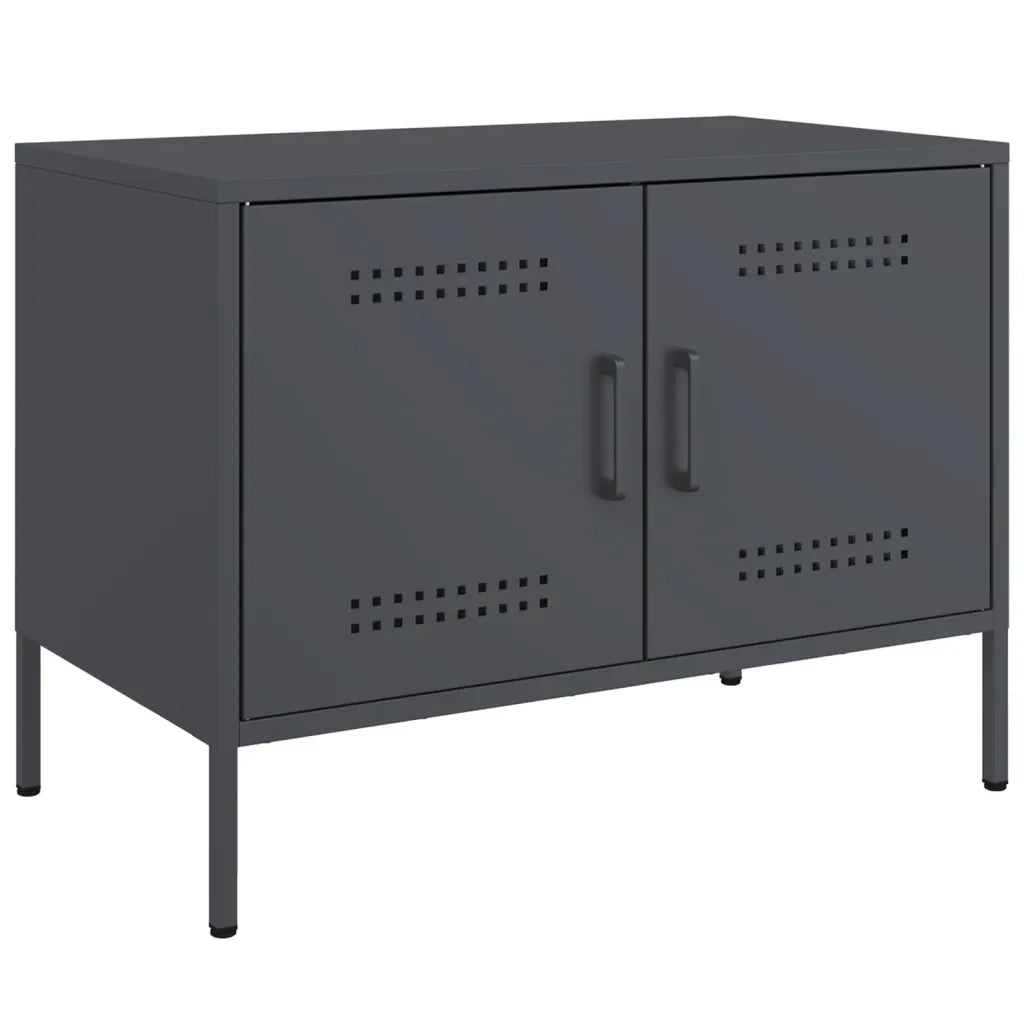 Mobile TV-Credenza per TV Antracite 68x39x50,5 cm in Acciaio