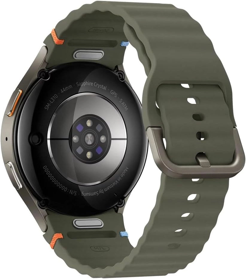 SMARTWATCH SAMSUNG GALAXY WATCH 7 44 MM SM L310 BLUETOOTH WIFI 1.5" SUPER AMOLED 32 GB CASSA GREEN / CINTURINO SPORT BAND DARK GRAY (Ricondizionato)