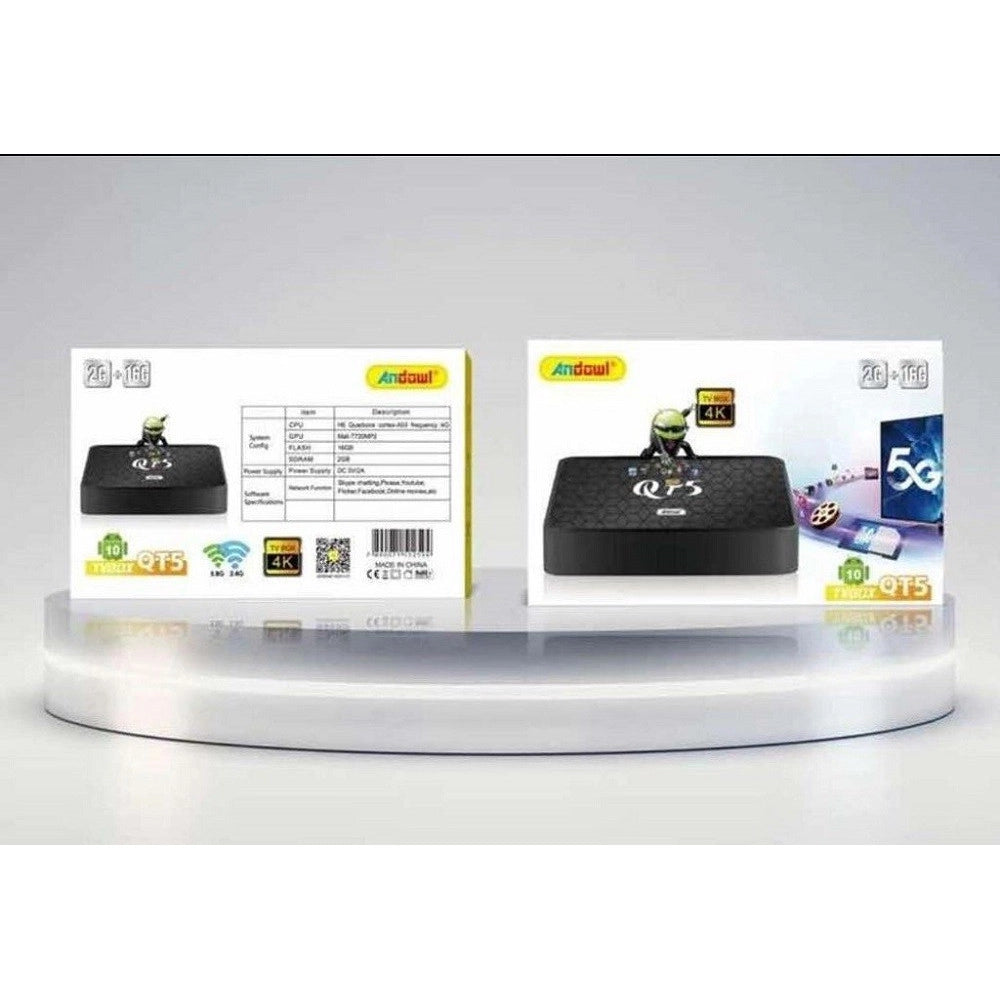 Trade Shop - Smart Tv Box Qt5 Wifi Hdmi Supporta 5g Risoluzione 4k Connettività Bluetooth Wifi -