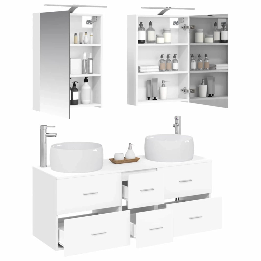 Set di mobili per il bagno 5 pcs Bianco 3407031