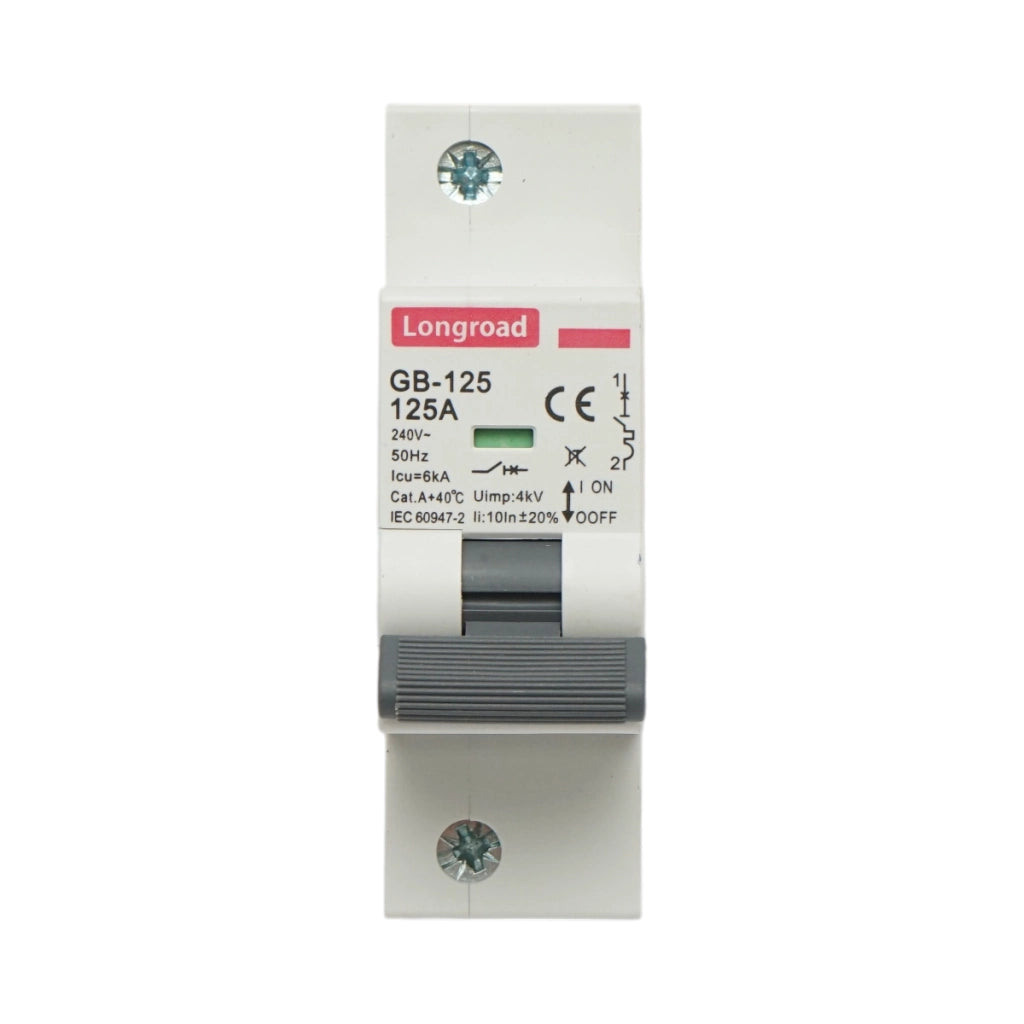 Interruttore automatico MCB 1P, 125A 240VAC, 6kA Longroad